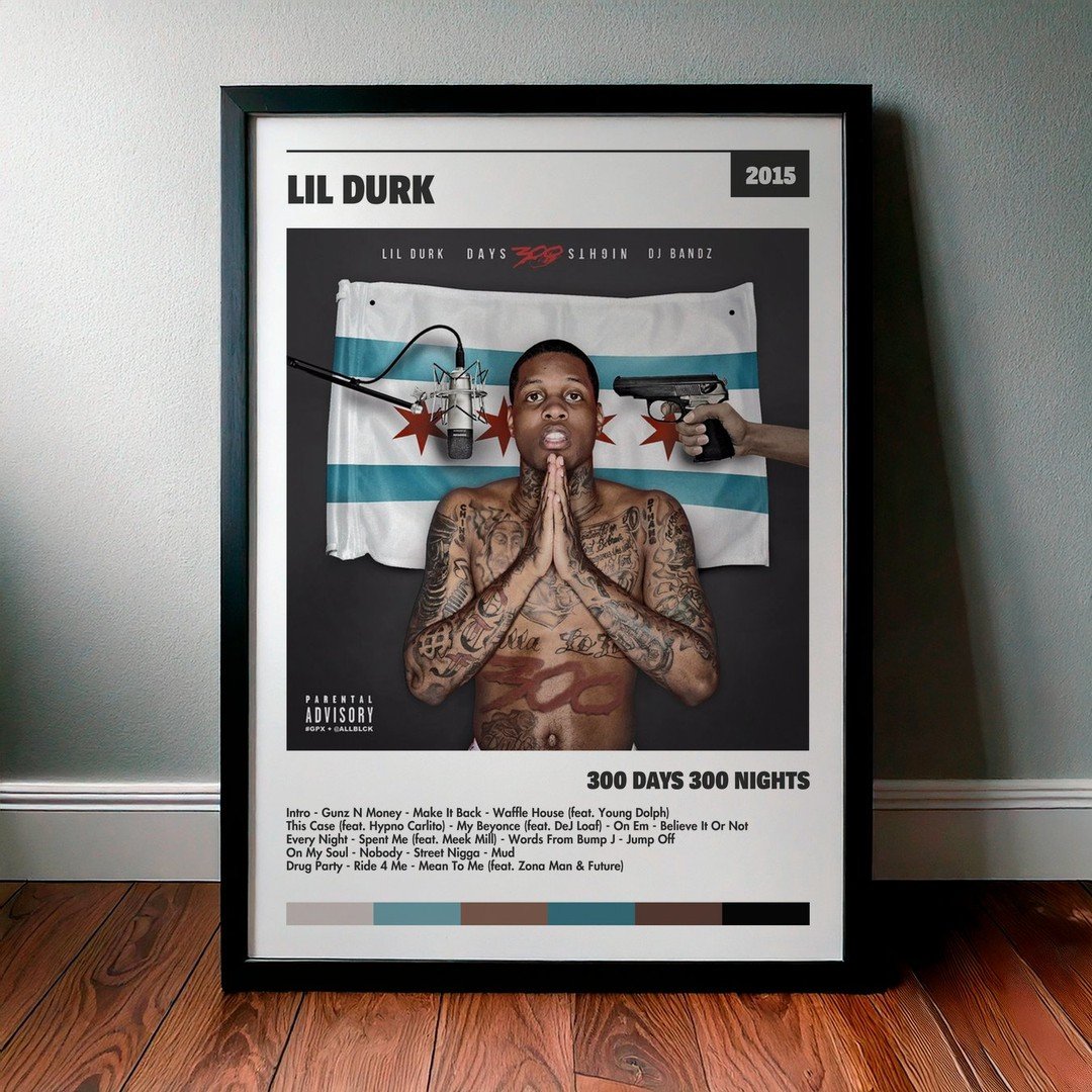 Cuadro Lil Durk - 300 Days 300 Nights