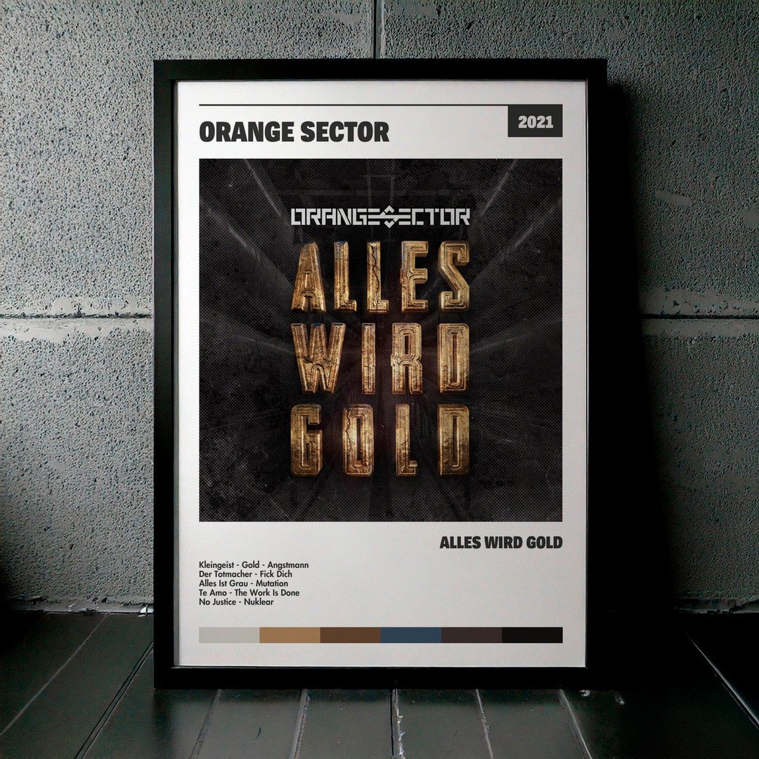 Cuadro Orange Sector - Alles Wird Gold