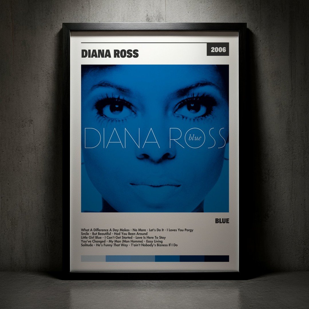 Cuadro Diana Ross - Blue