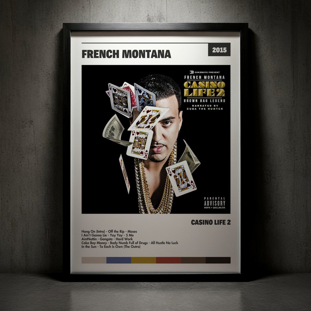 Cuadro French Montana - Casino Life 2