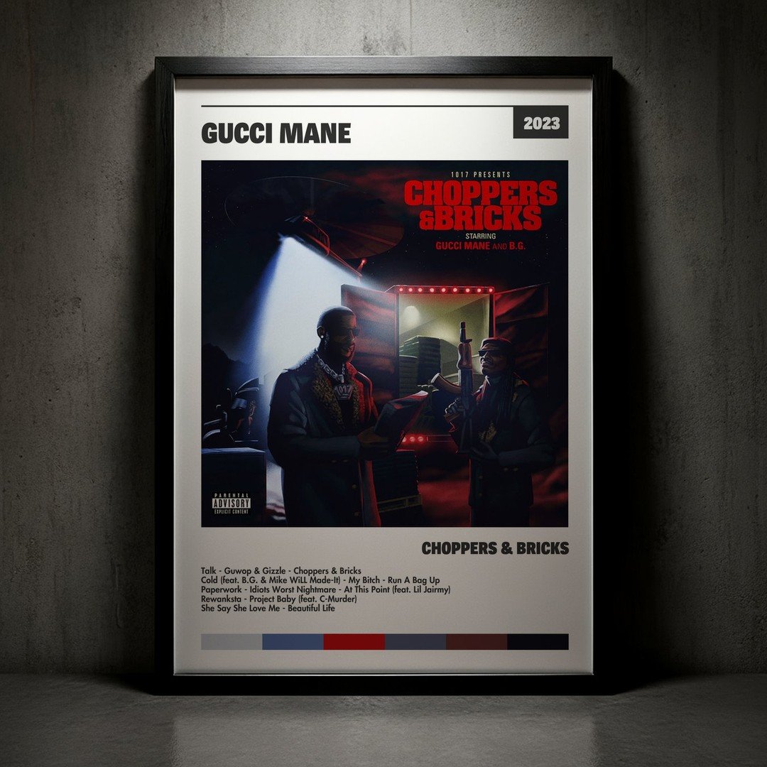 Cuadro Gucci Mane - Choppers & Bricks