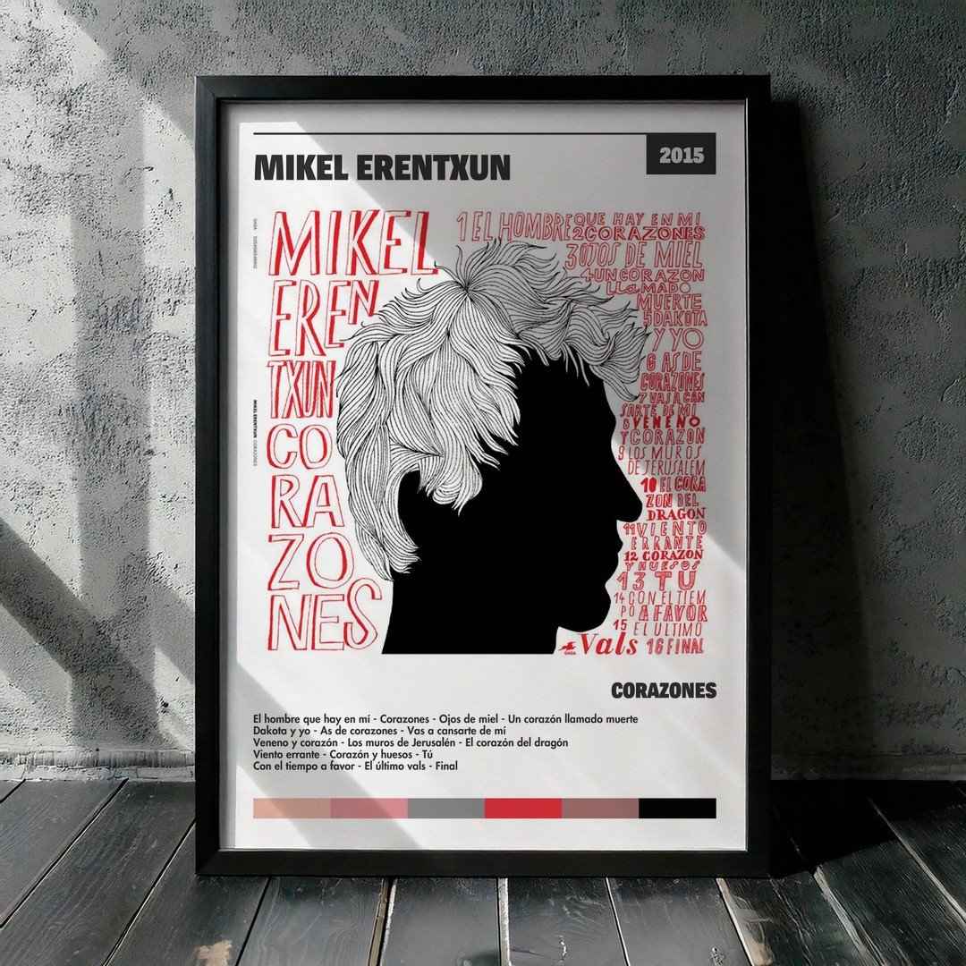 Cuadro Mikel Erentxun - Corazones