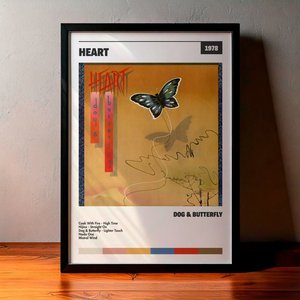 Cuadro Heart - Dog & Butterfly