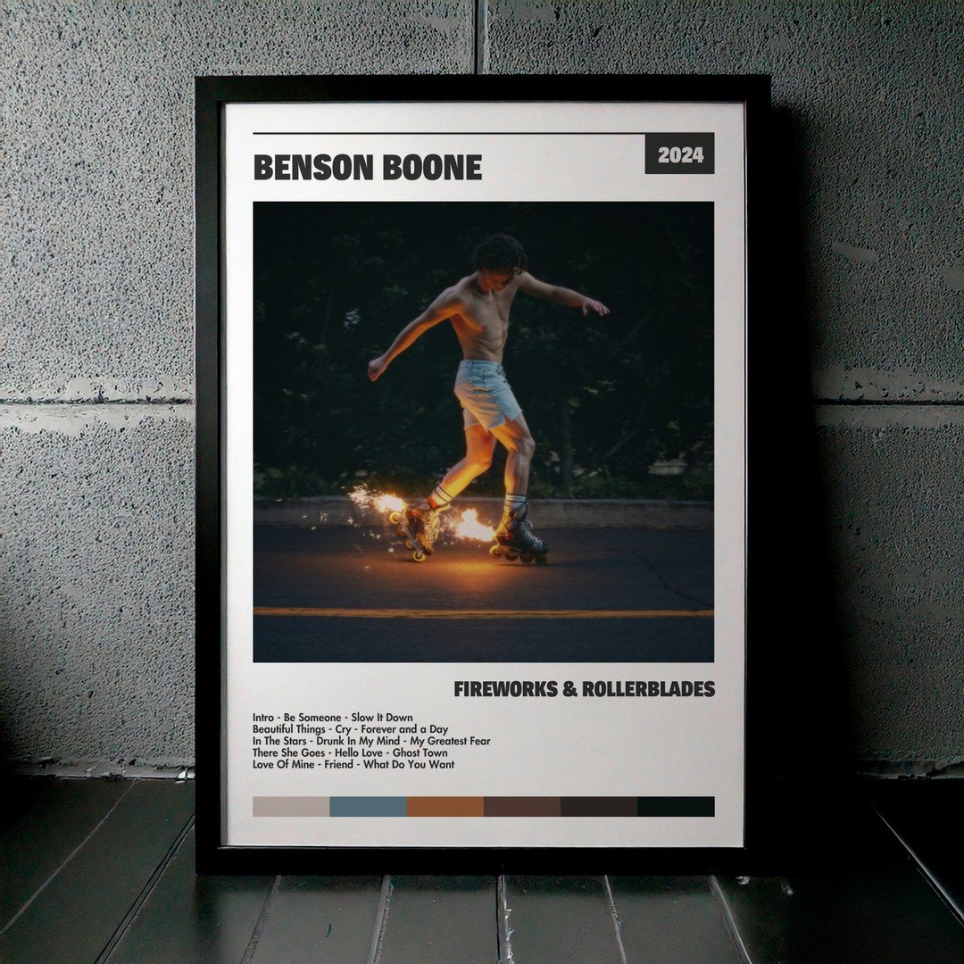 Cuadro Benson Boone - Fireworks & Rollerblades