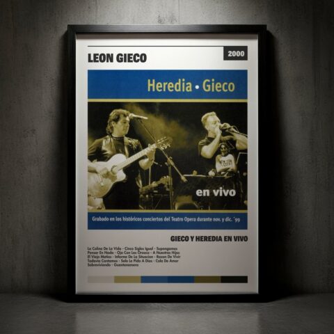 Cuadro León Gieco - Gieco Y Heredia En Vivo