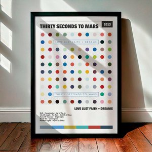 Cuadro Thirty Seconds To Mars - LOVE LUST FAITH + DREAMS