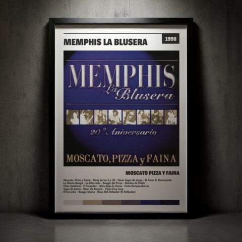 Cuadro Memphis La Blusera - Moscato Pizza y Fainá