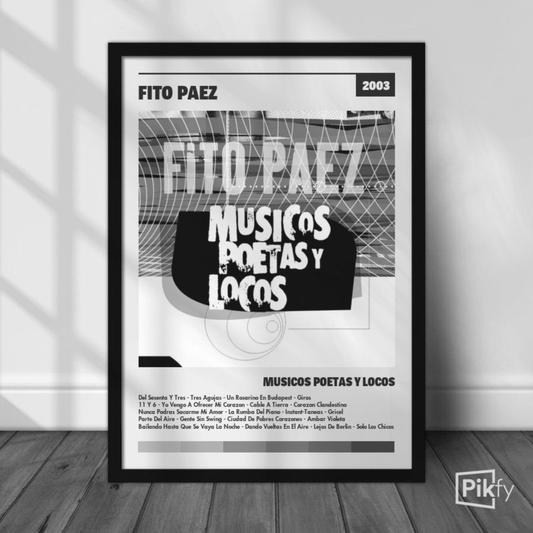 Cuadro Fito Paez - Musicos Poetas Y Locos