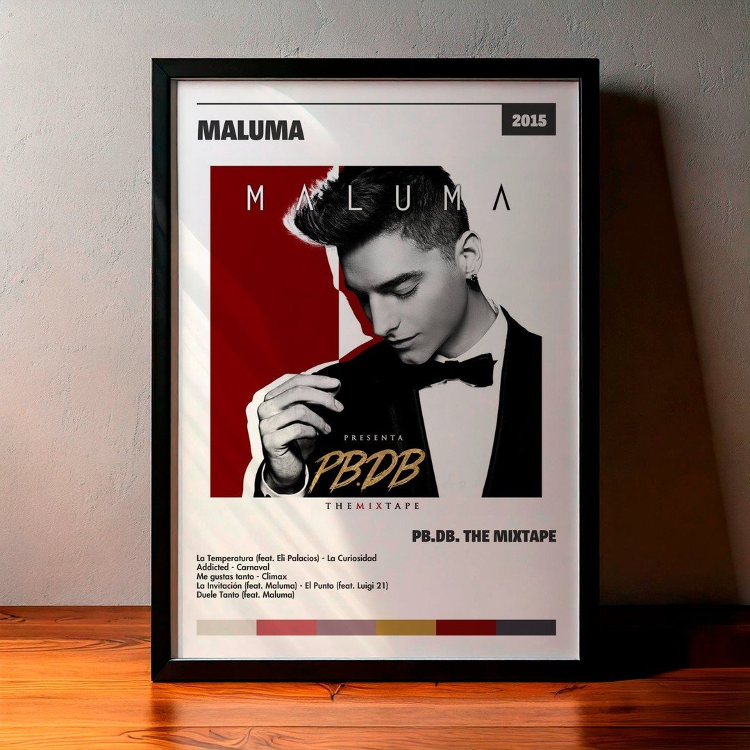 Cuadro Maluma - PB.DB. The Mixtape