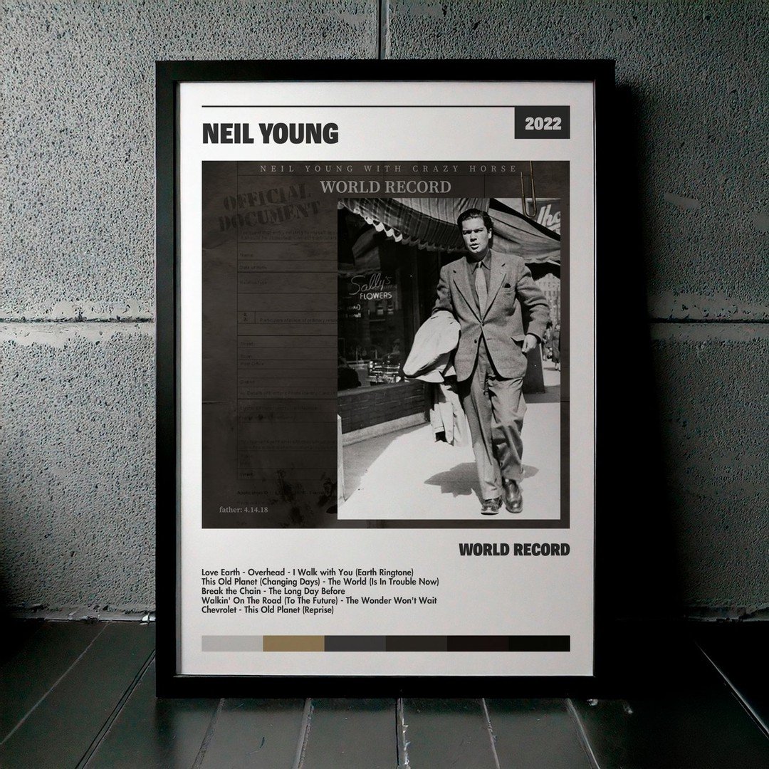 Cuadro Neil Young - World Record