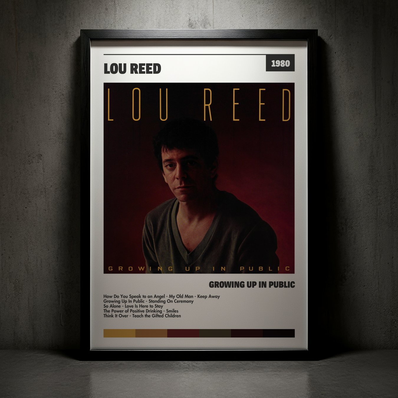 Cuadro Lou Reed – Growing Up In Public