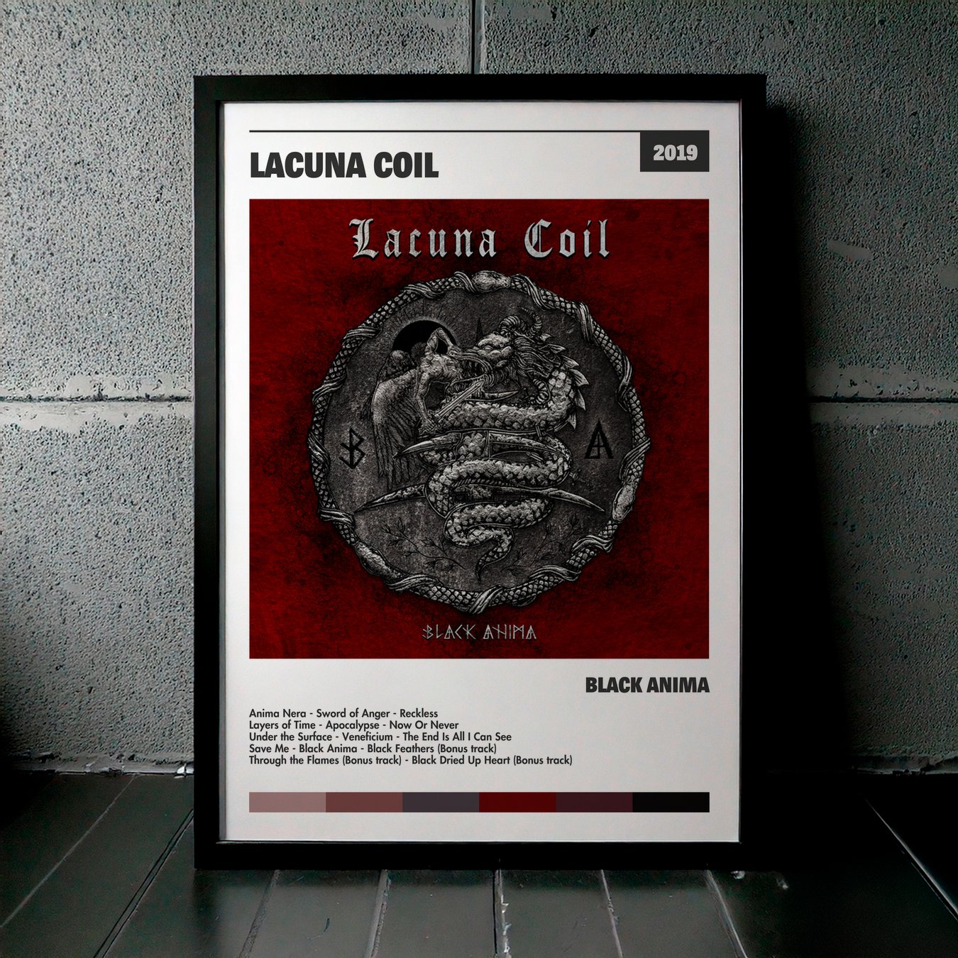 Cuadro Lacuna Coil – Black Anima