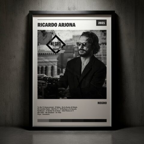 Cuadro Ricardo Arjona – Negro