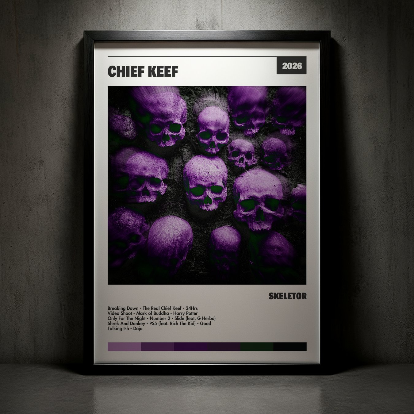 Cuadro Chief Keef – Skeletor